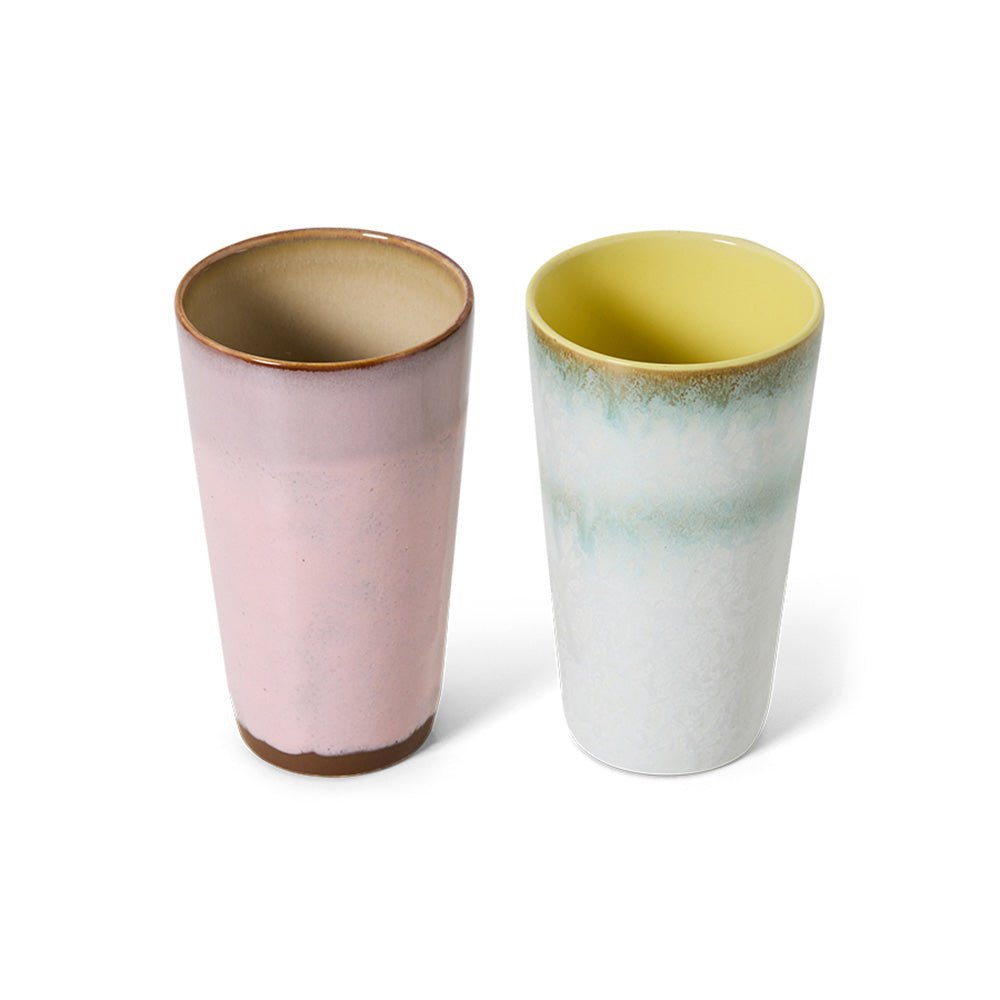 70s Ceramics: Latte Mugs - Fresco
