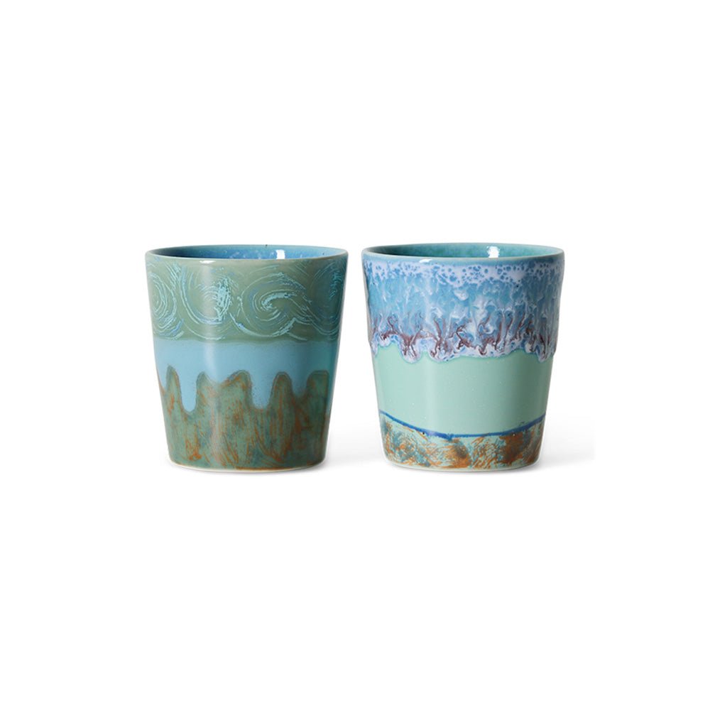 Céramiques des années 70 : Tasses à café Van Gogh Autoportrait (lot de 2)