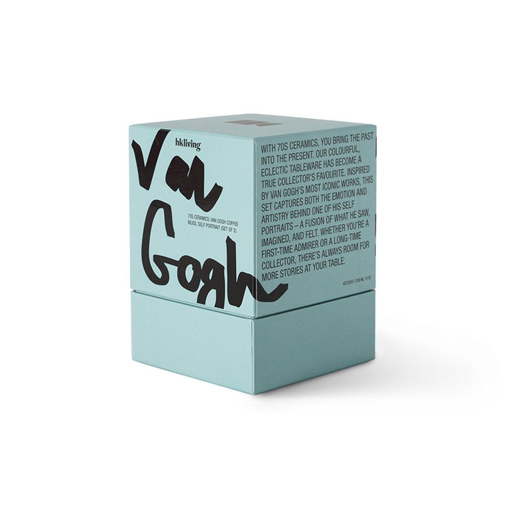 Céramiques des années 70 : Tasses à café Van Gogh Autoportrait (lot de 2)