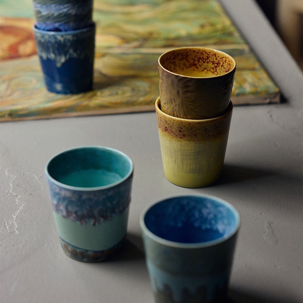 Céramiques des années 70 : Tasses à café Van Gogh Autoportrait (lot de 2)