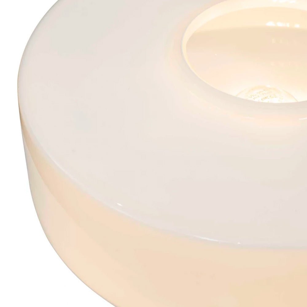Foza Table Lamp with Colored Glass and Retro Style - White