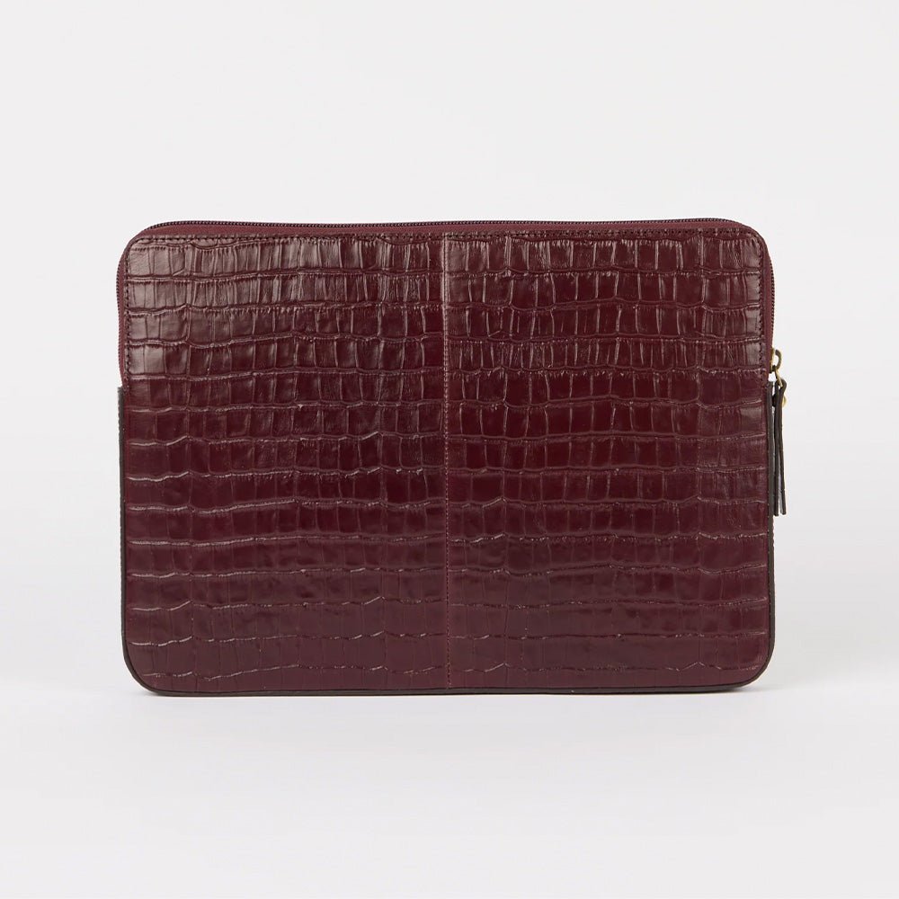 Funda Portátil 13"/14" Croco Dark Cherry