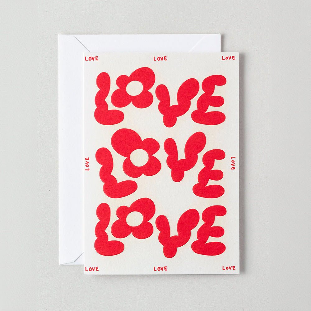 Tarjeta de Felicitaciones Love Love Love