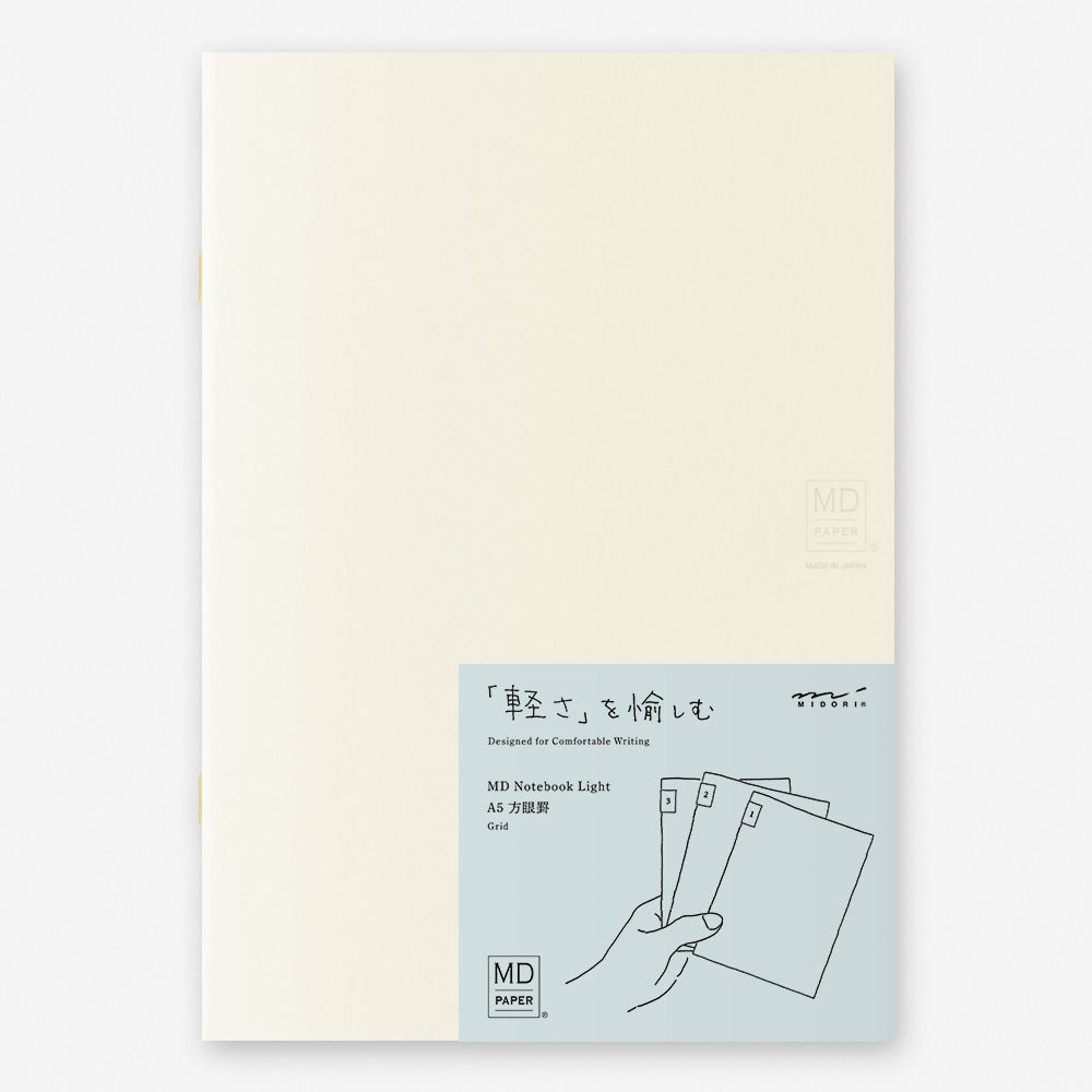 Carnet de notes léger A5 à grille MD (lot de 3)