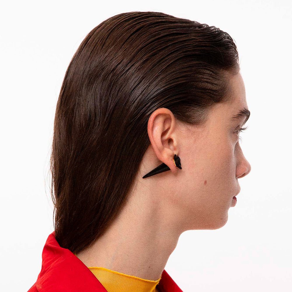 Boucle d'oreille Mini Pétunia Spike Noir