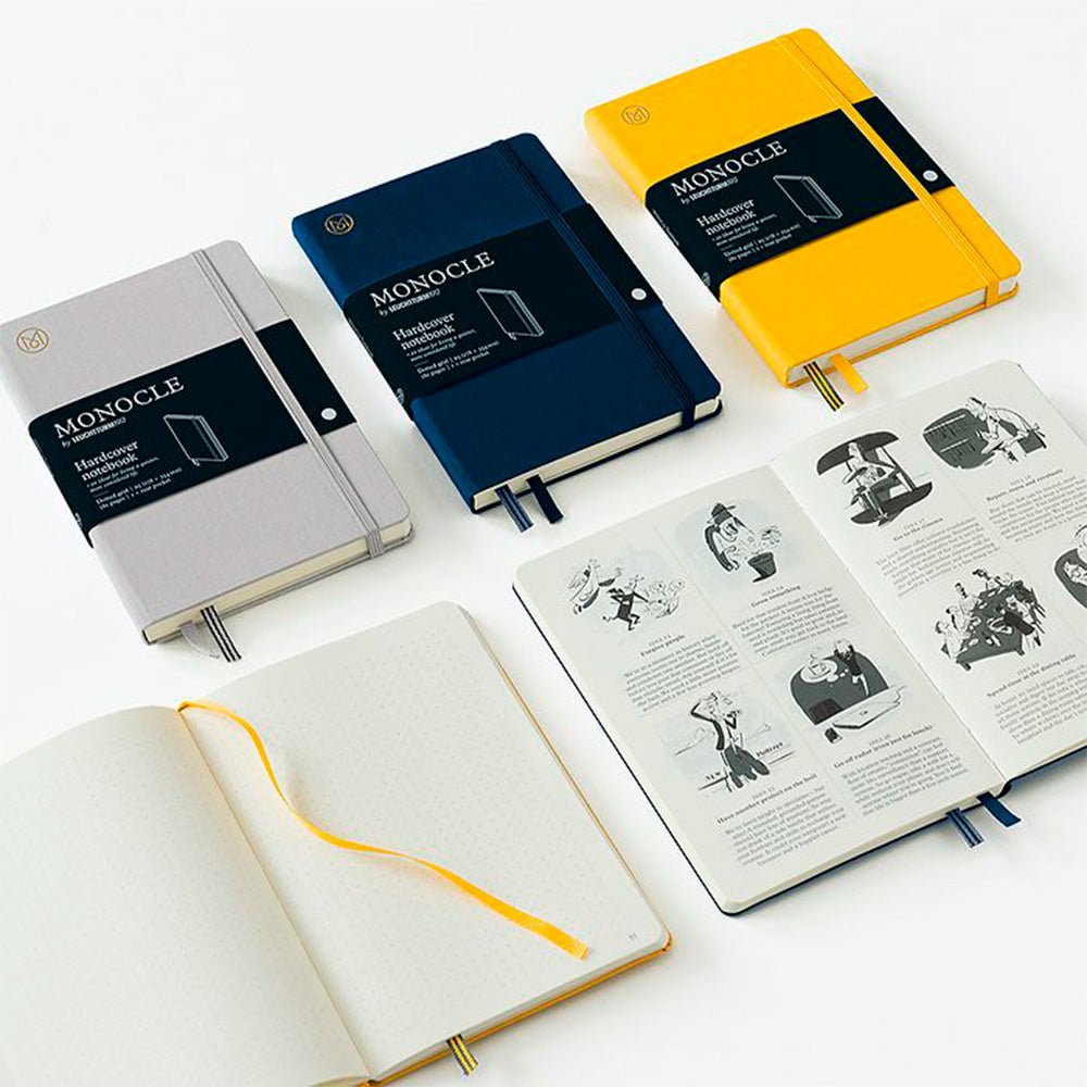Carnet de notes à couverture rigide bleu foncé B5 à pois