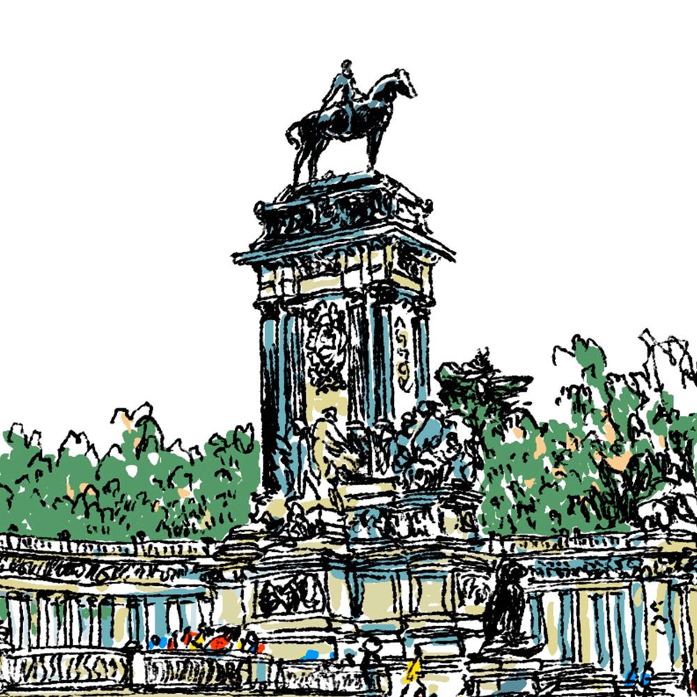 Monumento a Alfonso XII - El Retiro Giclée Print