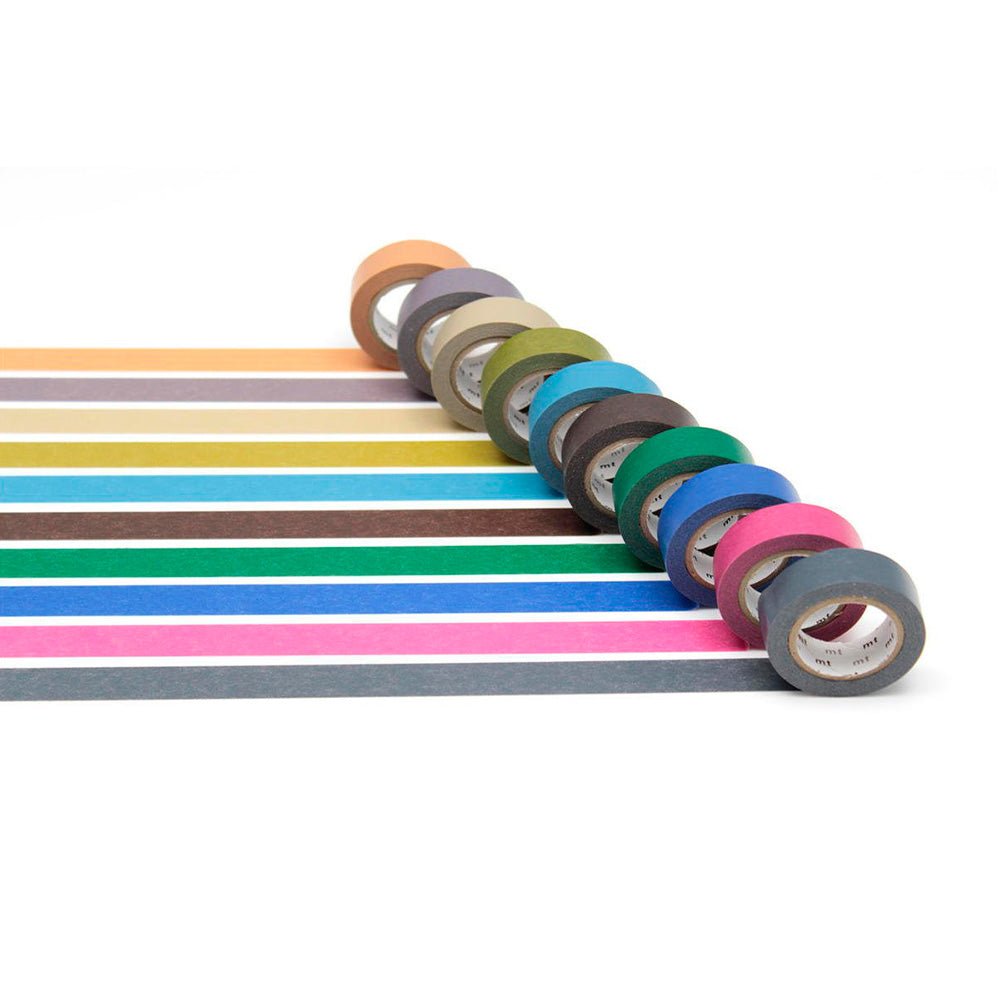 Cinta Adhesiva Set 10 Piezas Colores Oscuros
