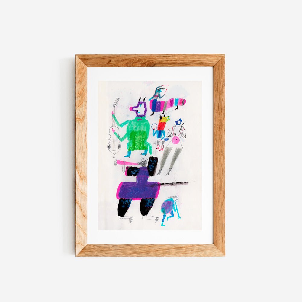 Músicos de Colores Impresión Giclée