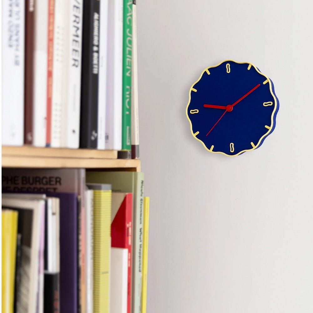 Reloj de Pared Margherita Azul/Amarillo pastel/Rojo