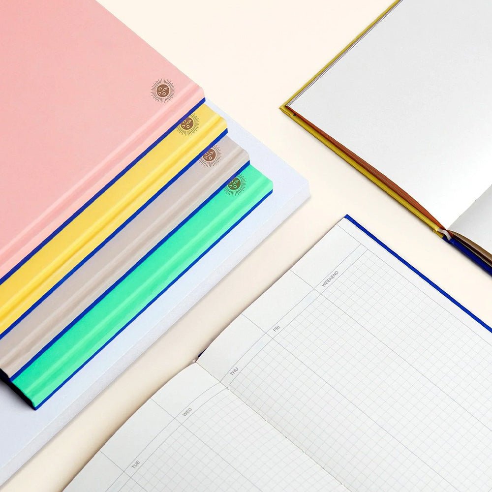 Cuaderno Planificador Doble Cara Amarillo/Azul