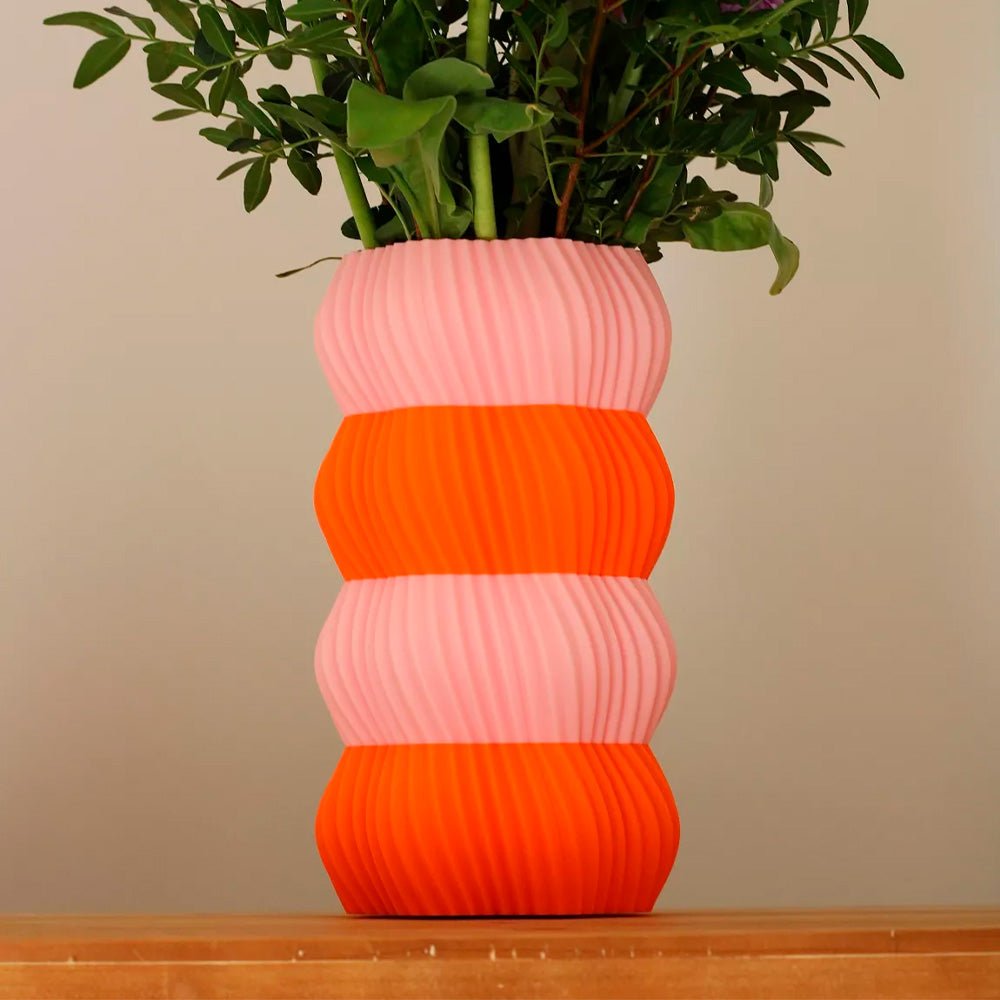 Vase ONDRA Bicolor - Pink Orange
