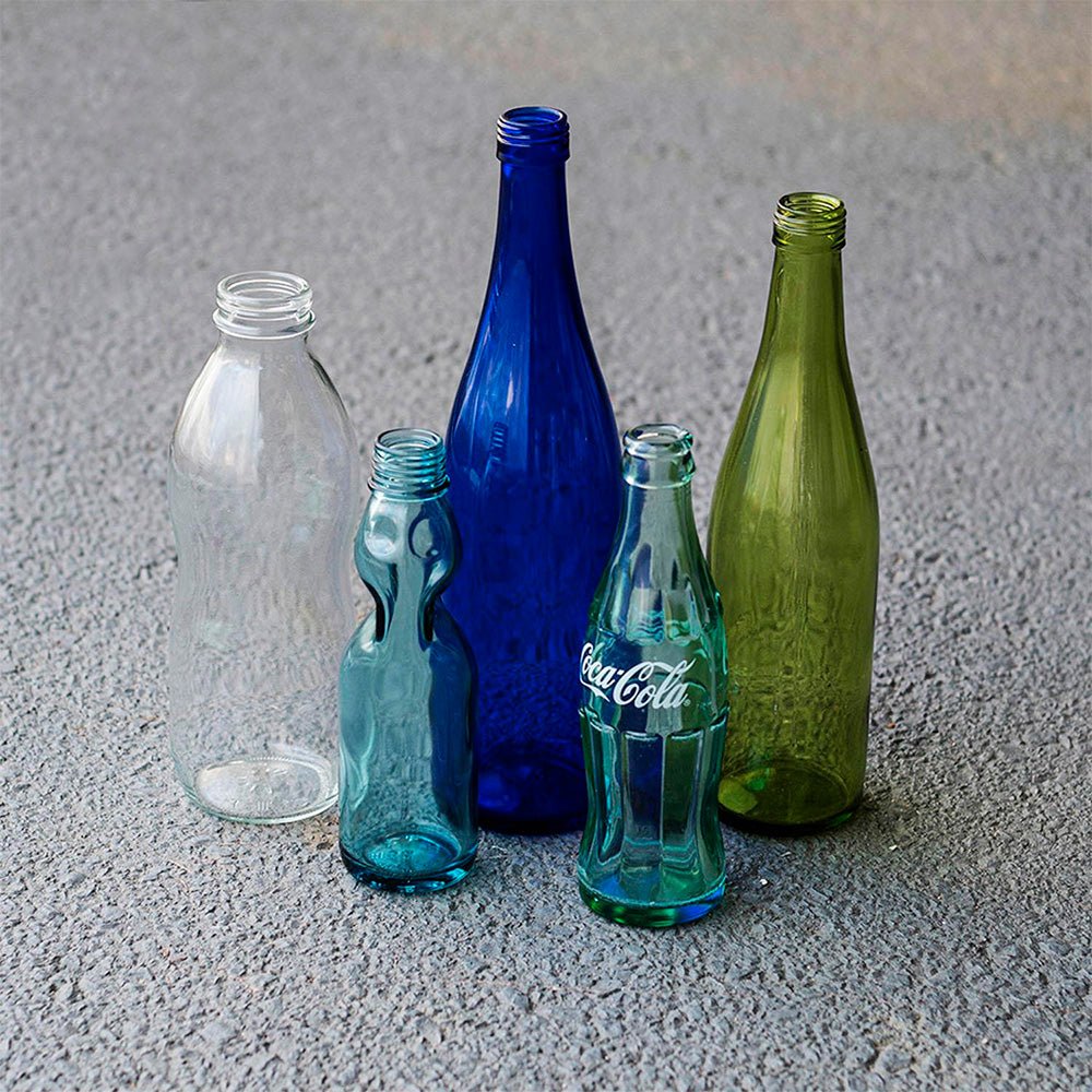 Presse-papiers en verre recyclé vert bouteille