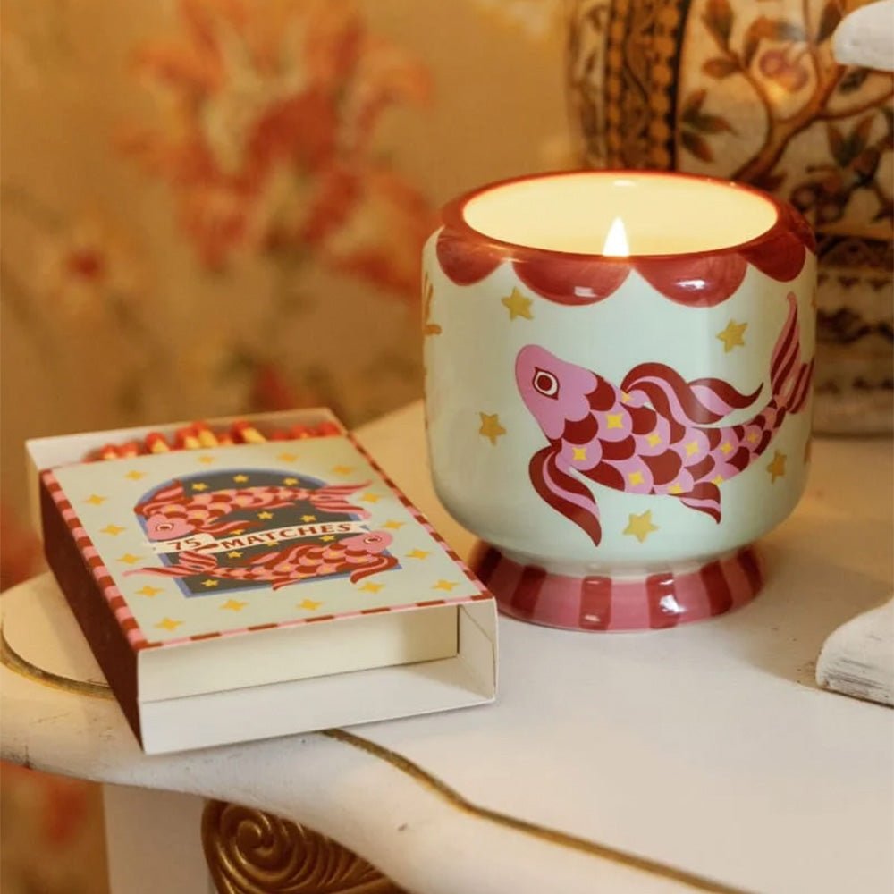 Sea Salt & Sage / Koi Fish Soy Wax Scented Candle