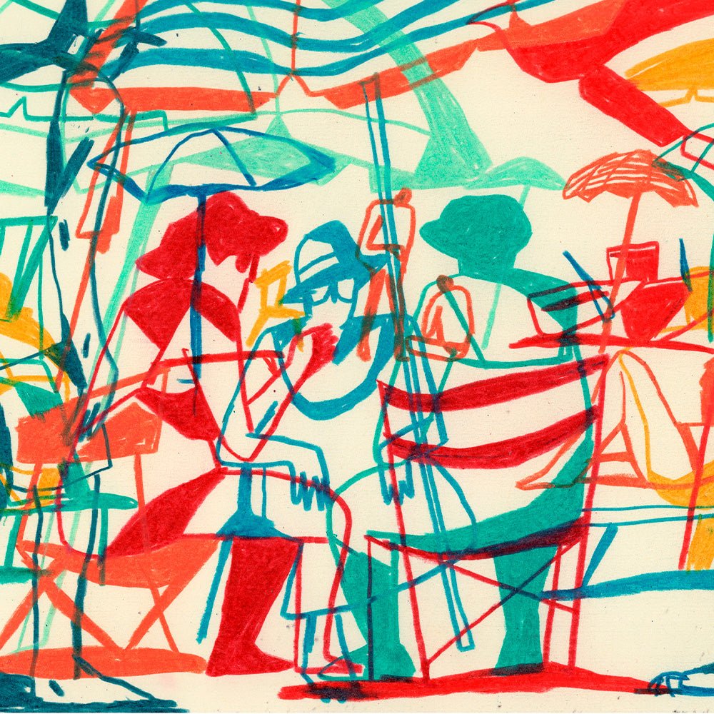 Of Parasols And Deckchairs Impresión Giclée