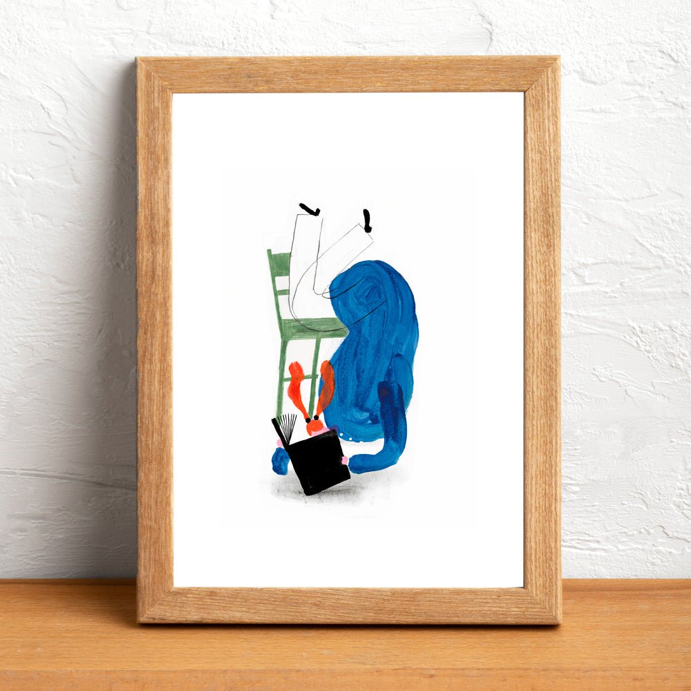Caractère 2 Lecture sur les étages Giclée Print