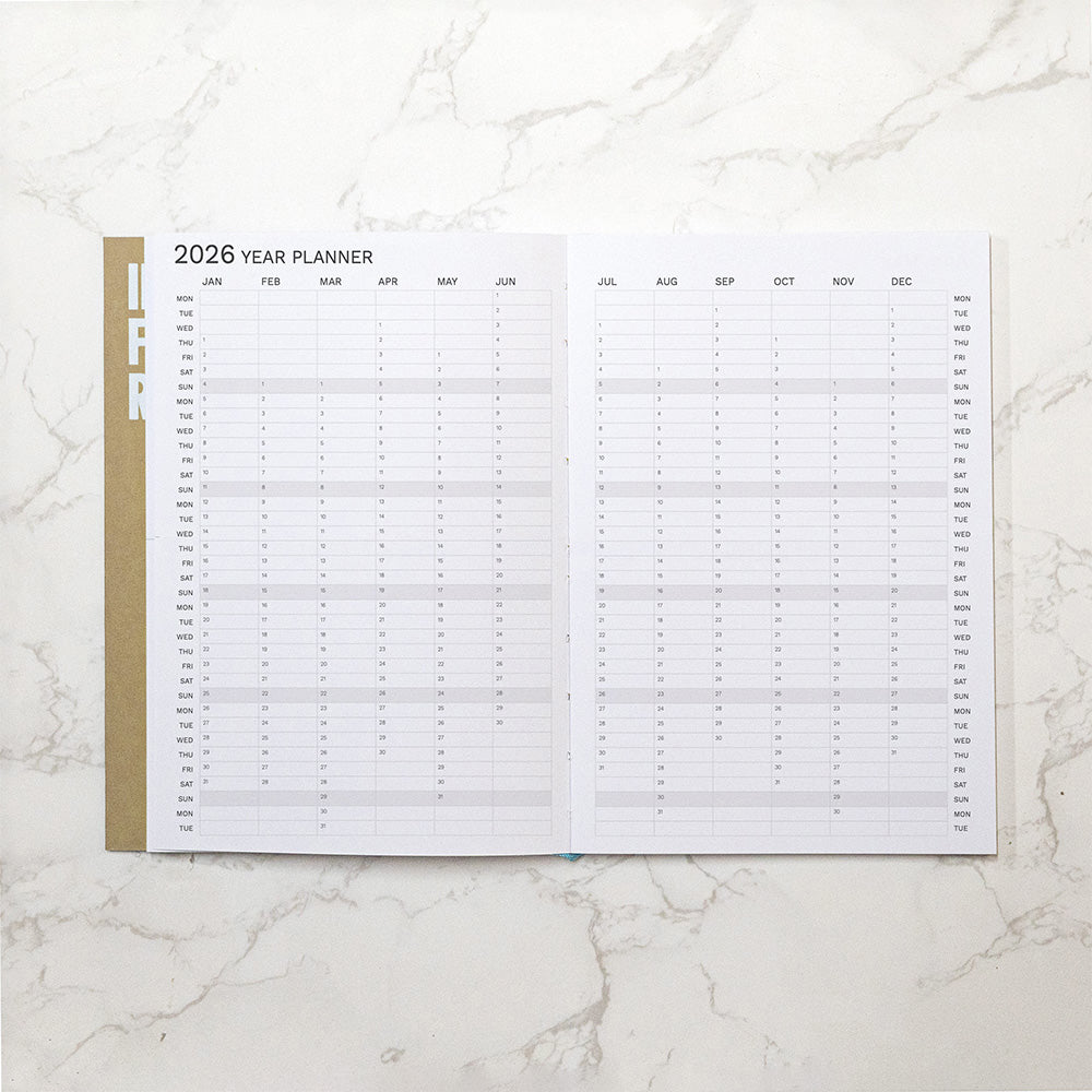 Agenda hebdomadaire grand format 2026, format A4