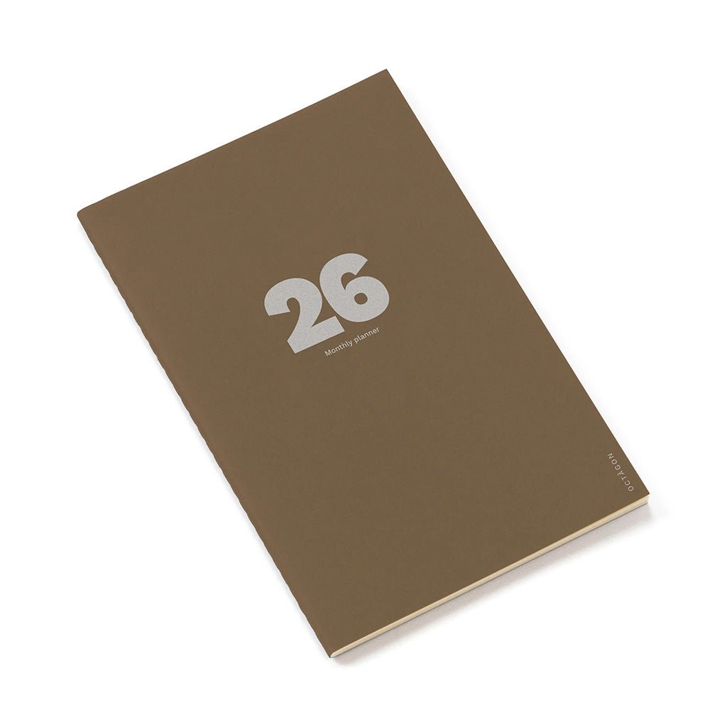 2026 Big Monthly Planner Plus Cappuccino A4
