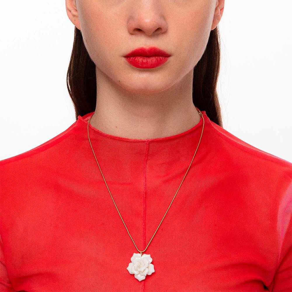 Collar Rose Blanco
