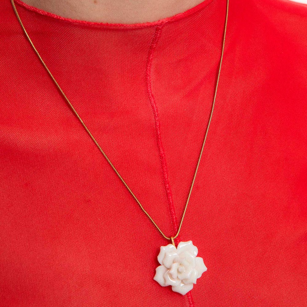 Collar Rose Blanco