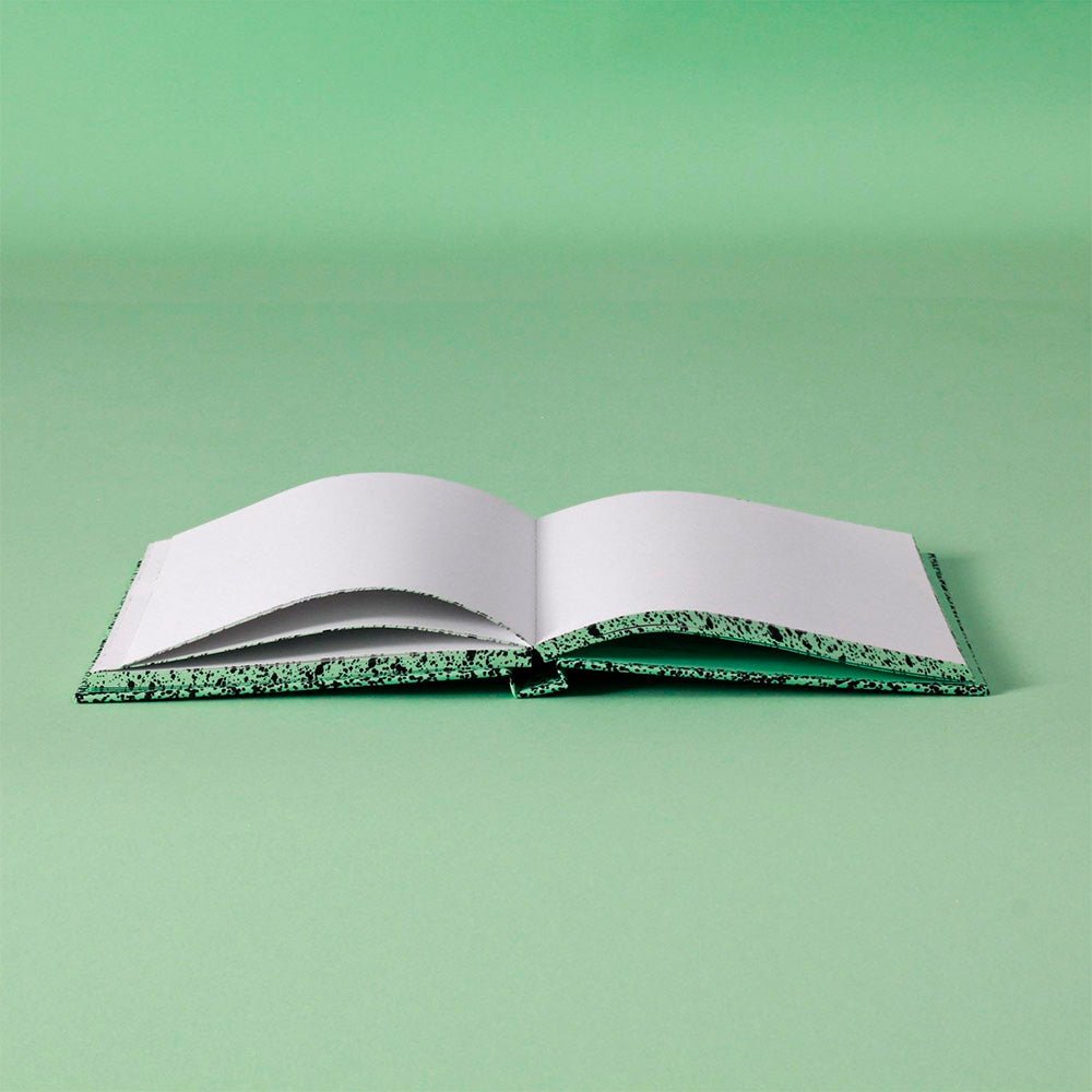 Spray Splash Pale Green Hardcover Notebook