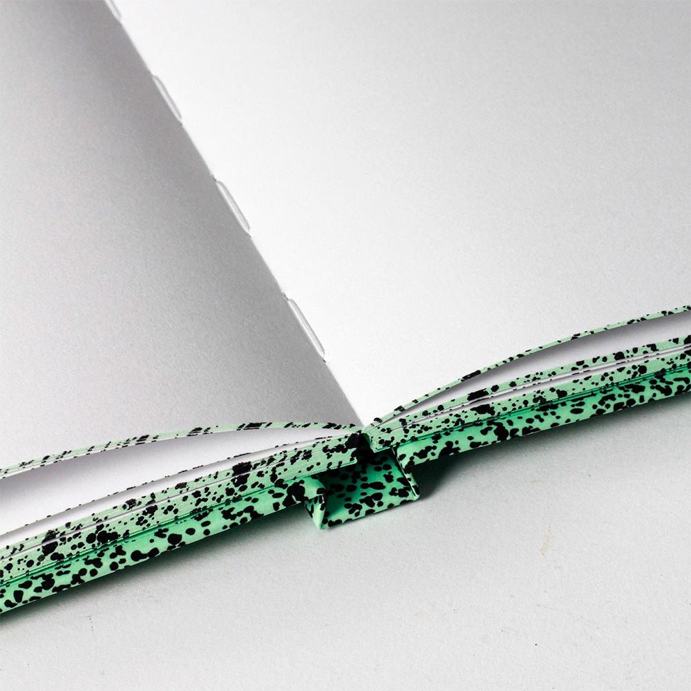 Spray Splash Pale Green Hardcover Notebook