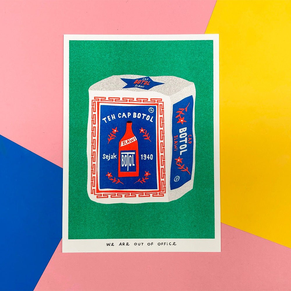 Paquete de Té de Jazmín Indonesio Risografía