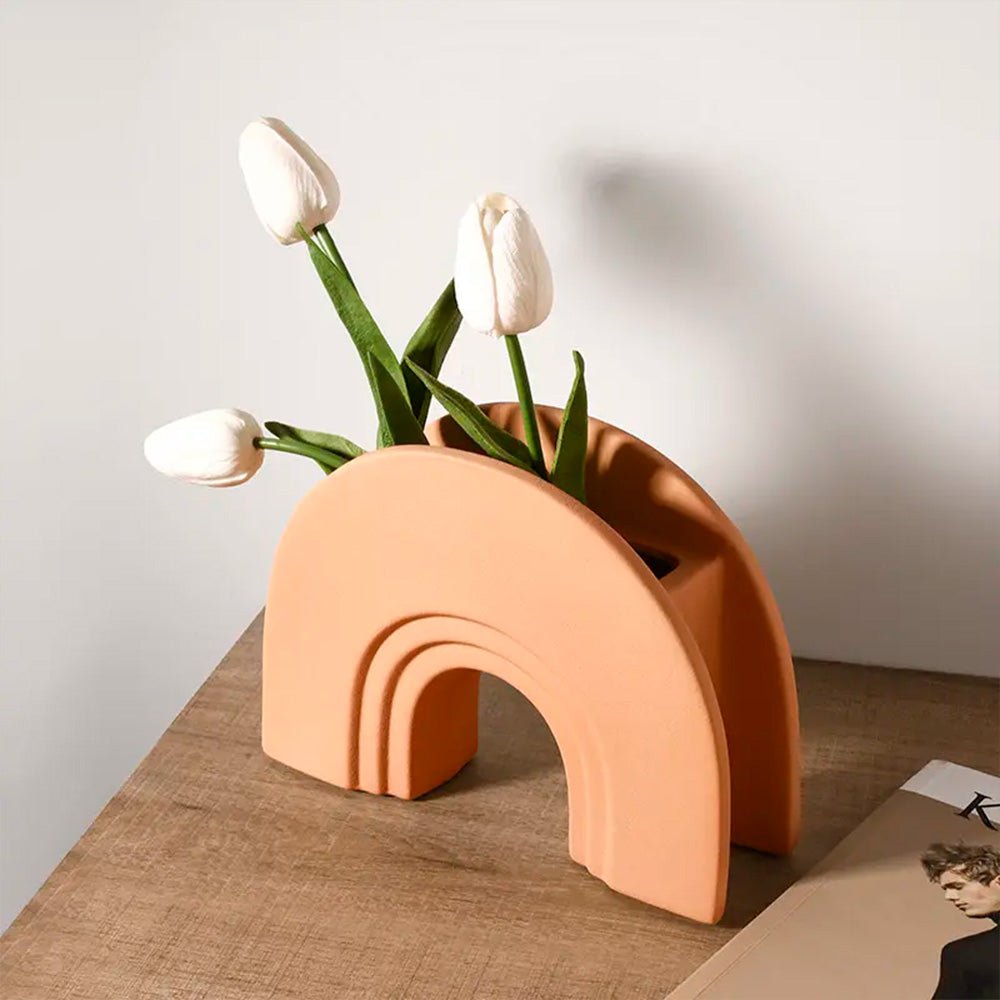 Vases nordiques faits main Dodeca Beige