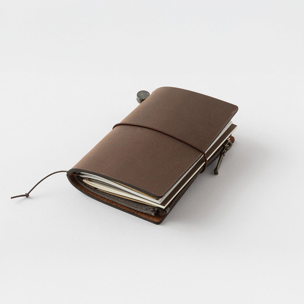 Carnet de voyage format carte, coffret 20e anniversaire, marron
