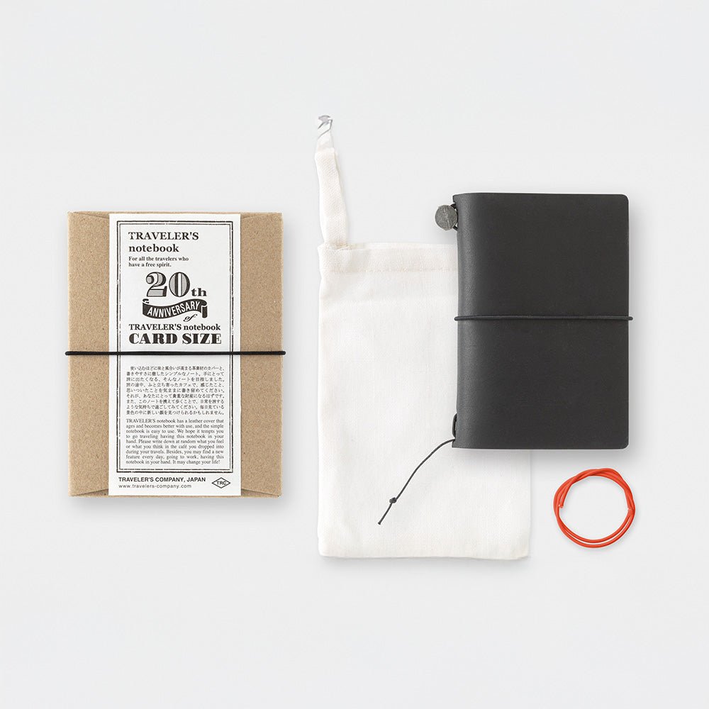 Carnet de voyage format carte, coffret 20e anniversaire noir