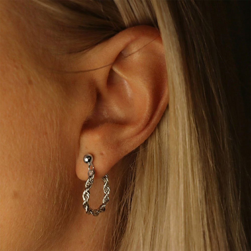 Pendientes Twister Plata