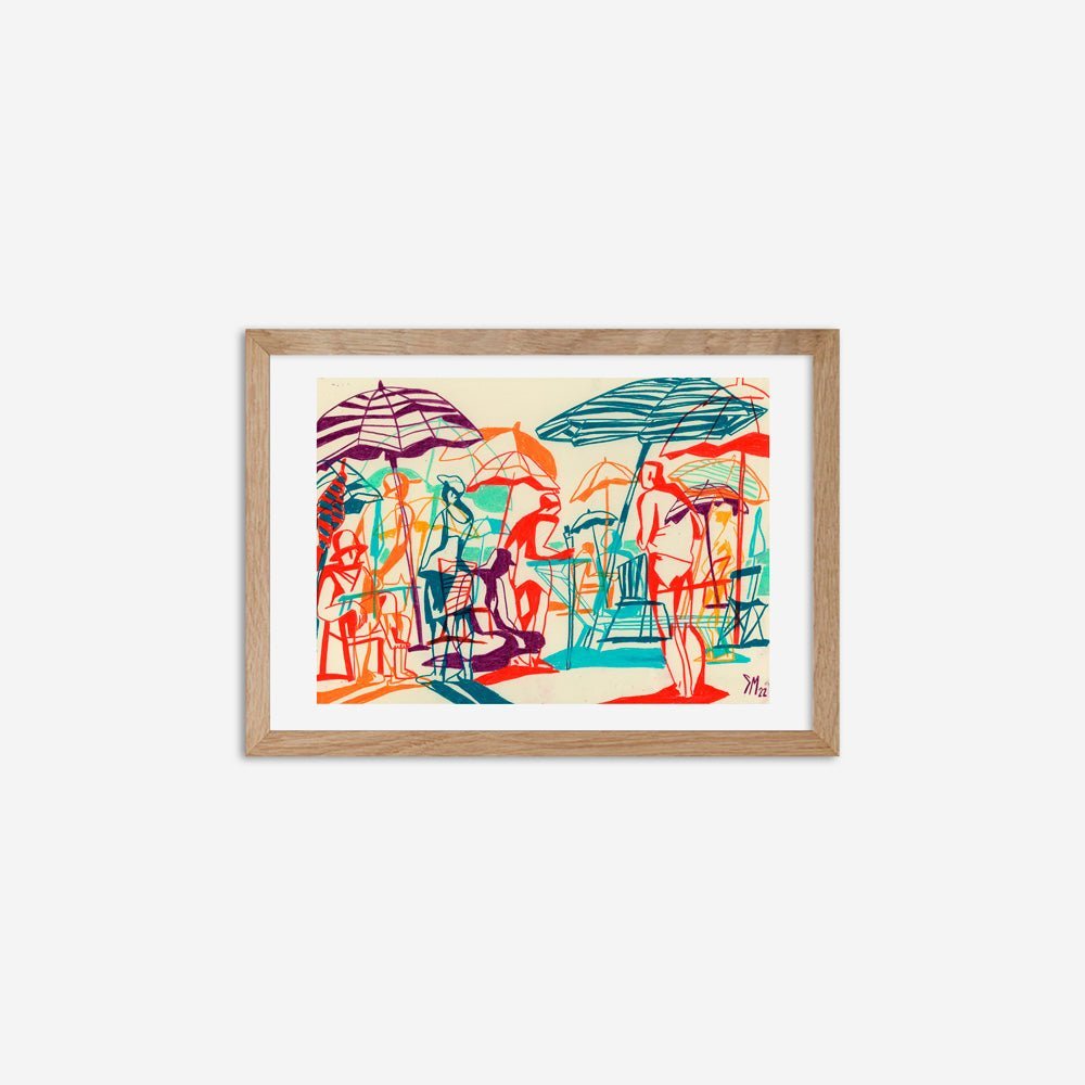 Plantation de parapluies Giclée Print