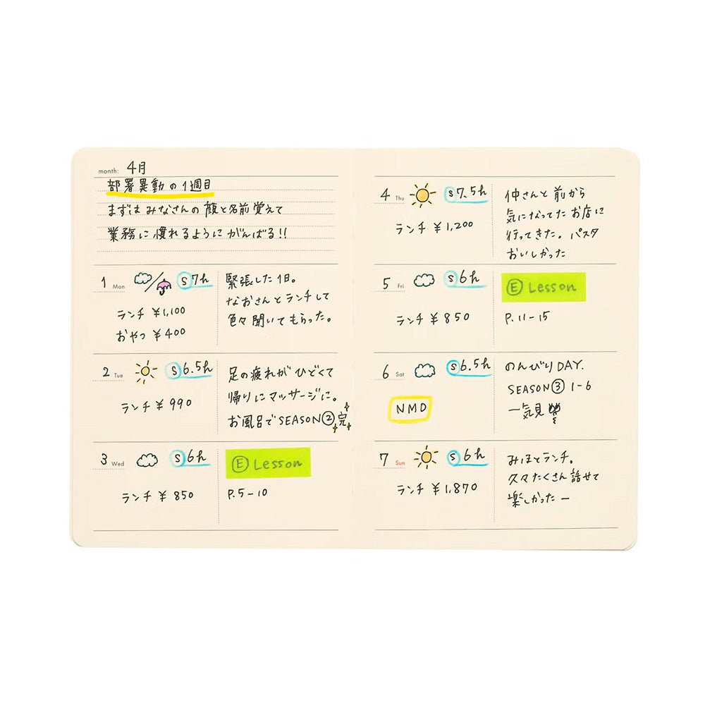 Tiller Undated Planner A6 White