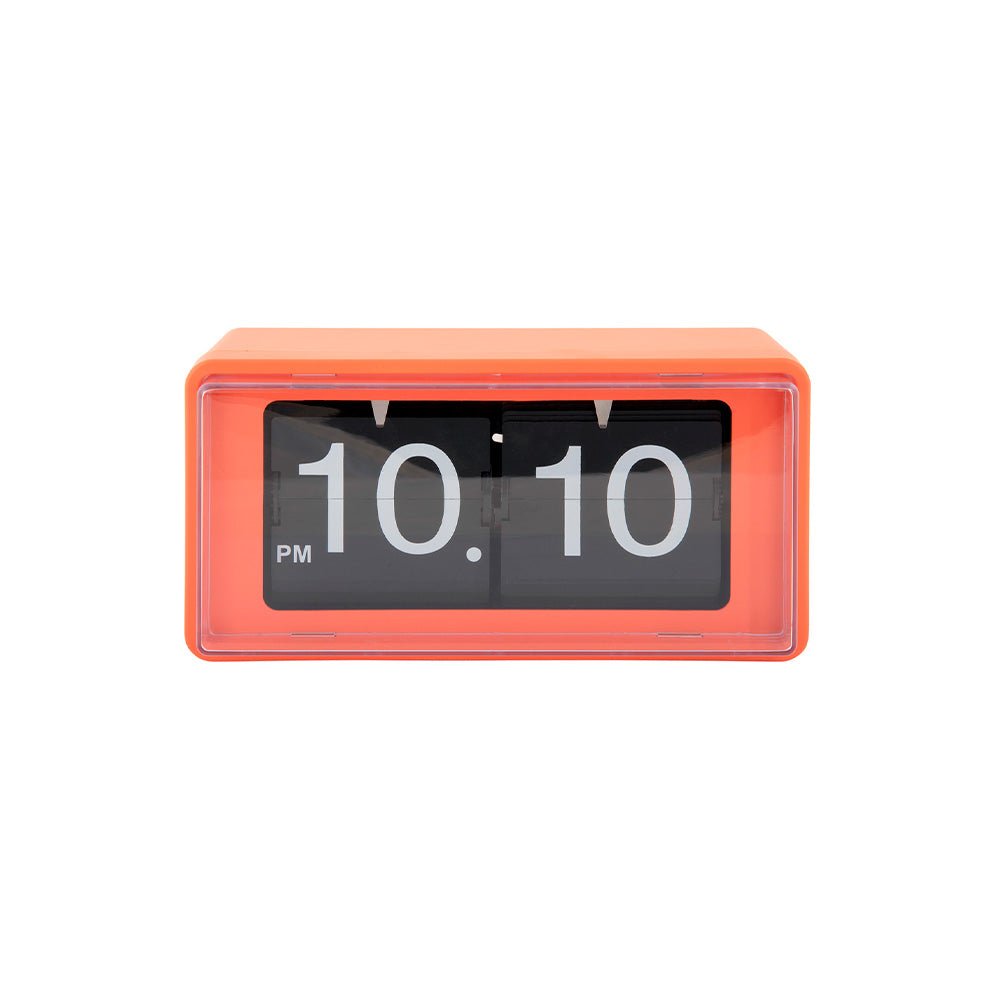 Reloj de Pared / Mesa Retro Boxed Flip Bright Naranja