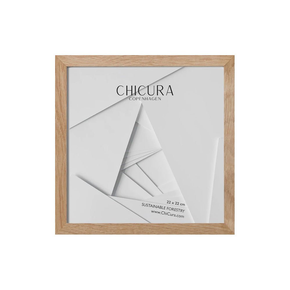 Wooden Frame 22x22 Glass Oak