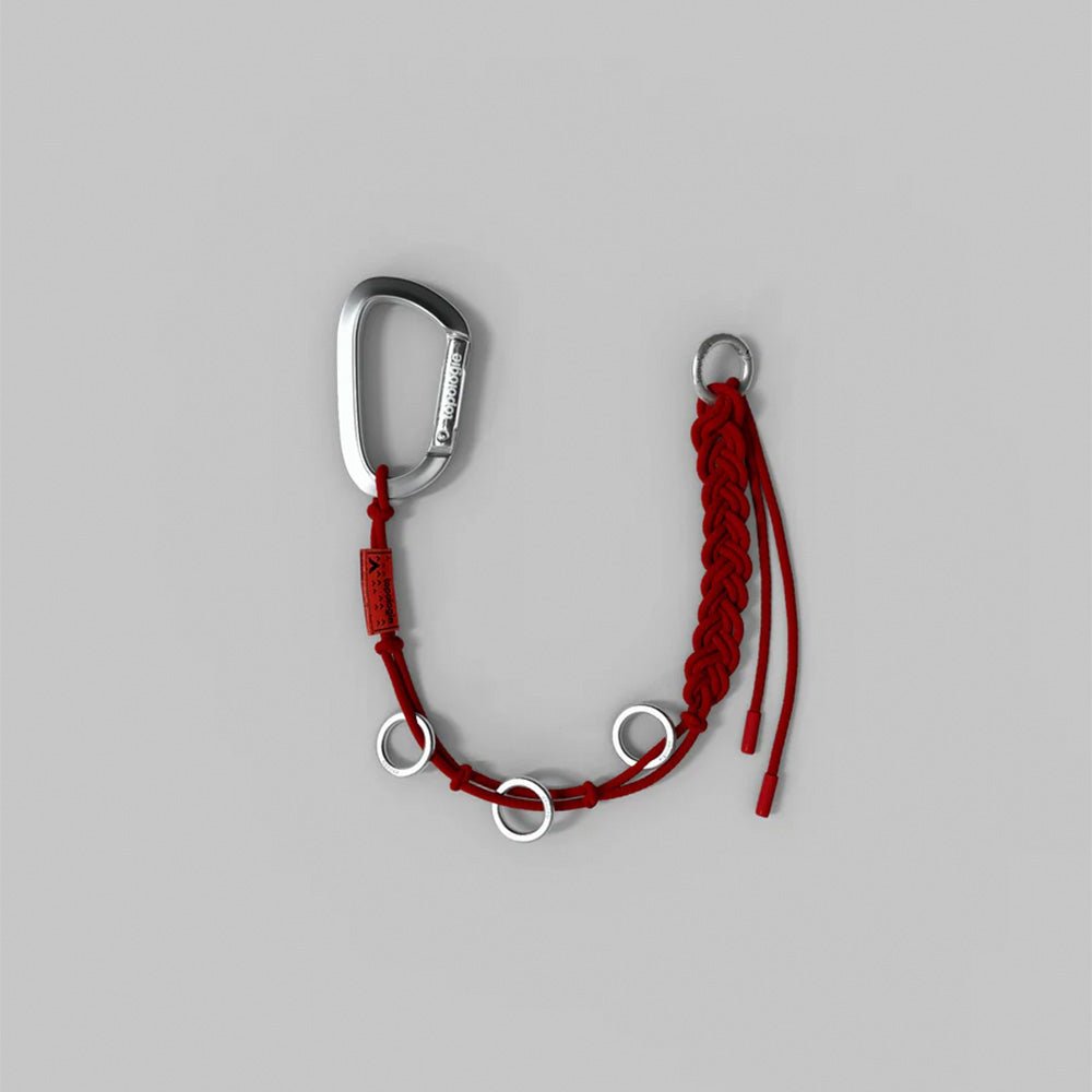 Porte-clés tressé rouge