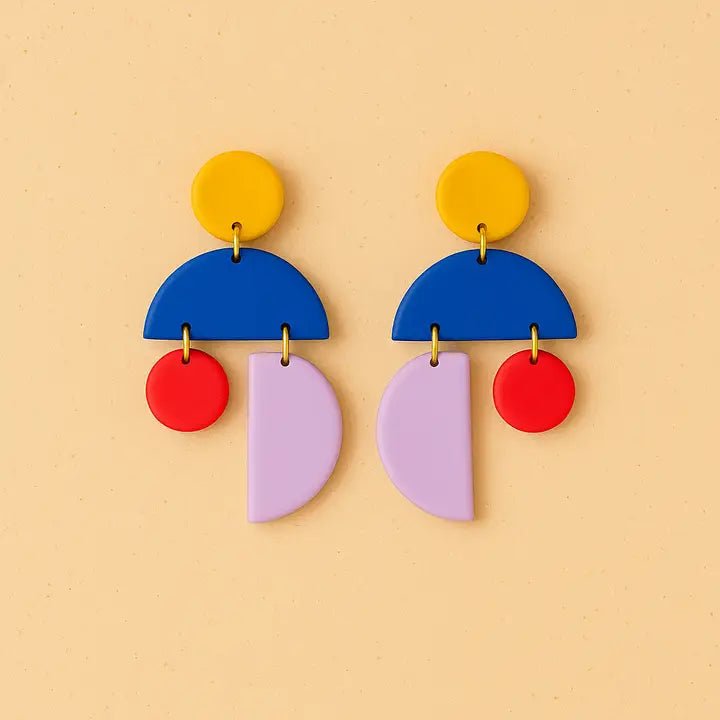 Bauhaus Multicolor Earrings