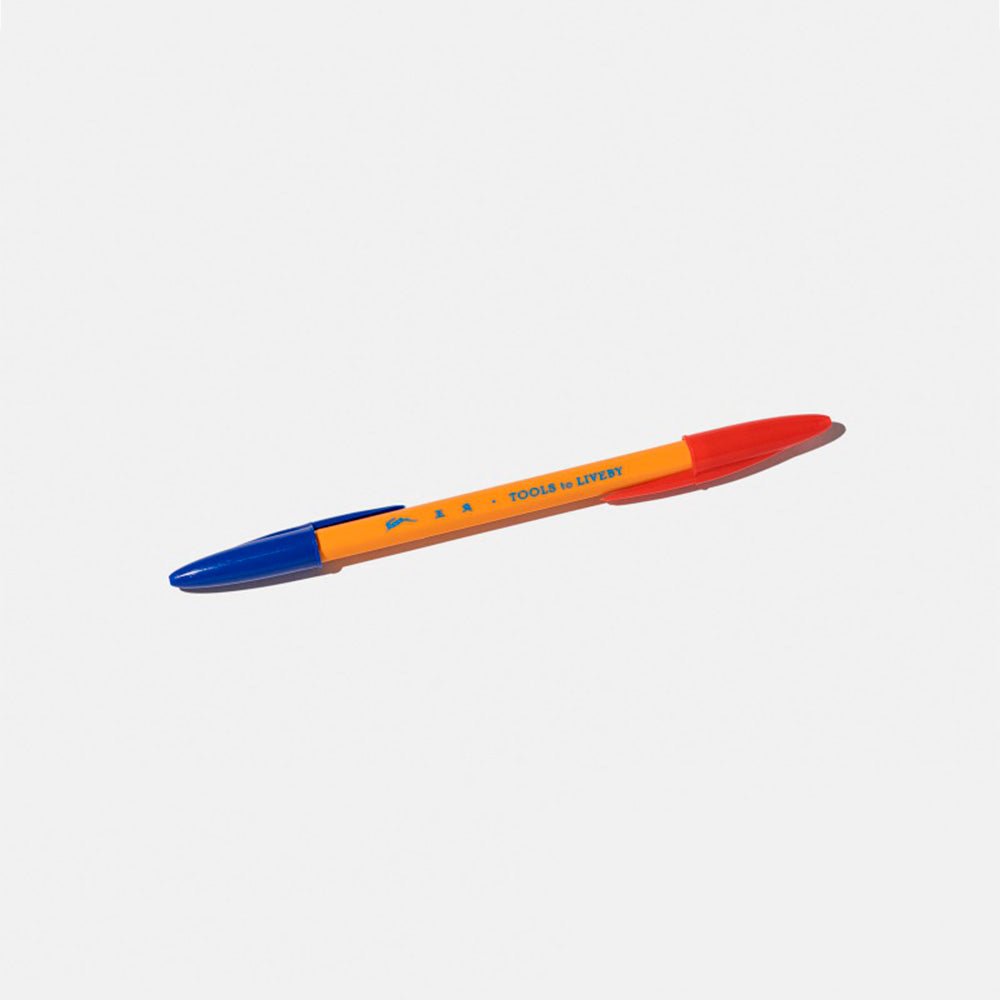 Dual Tip Ballpoint Pen Red Blue