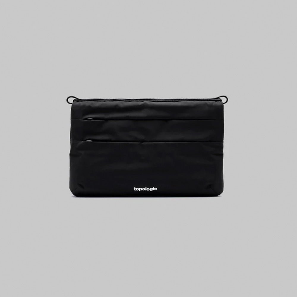 Flat Sacoche Small Black Tech Sateen