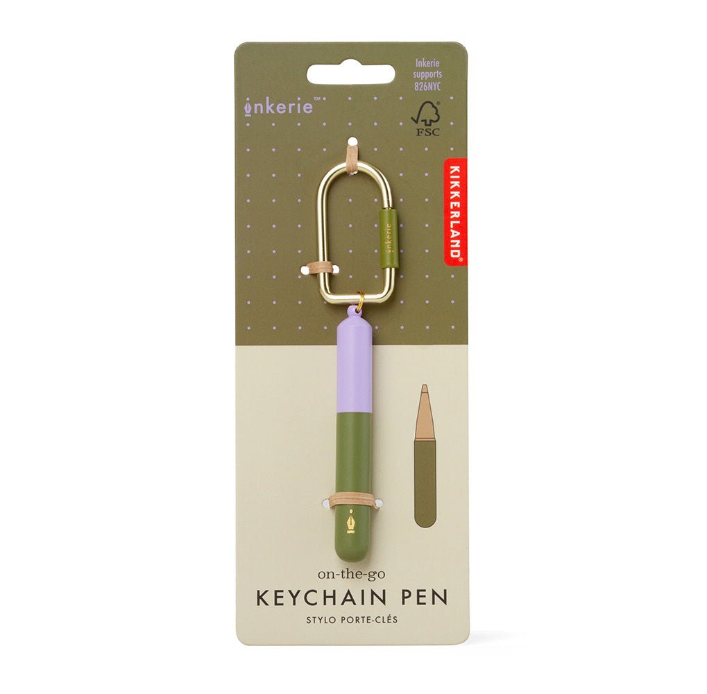 Keychain Pen Lila / Olive