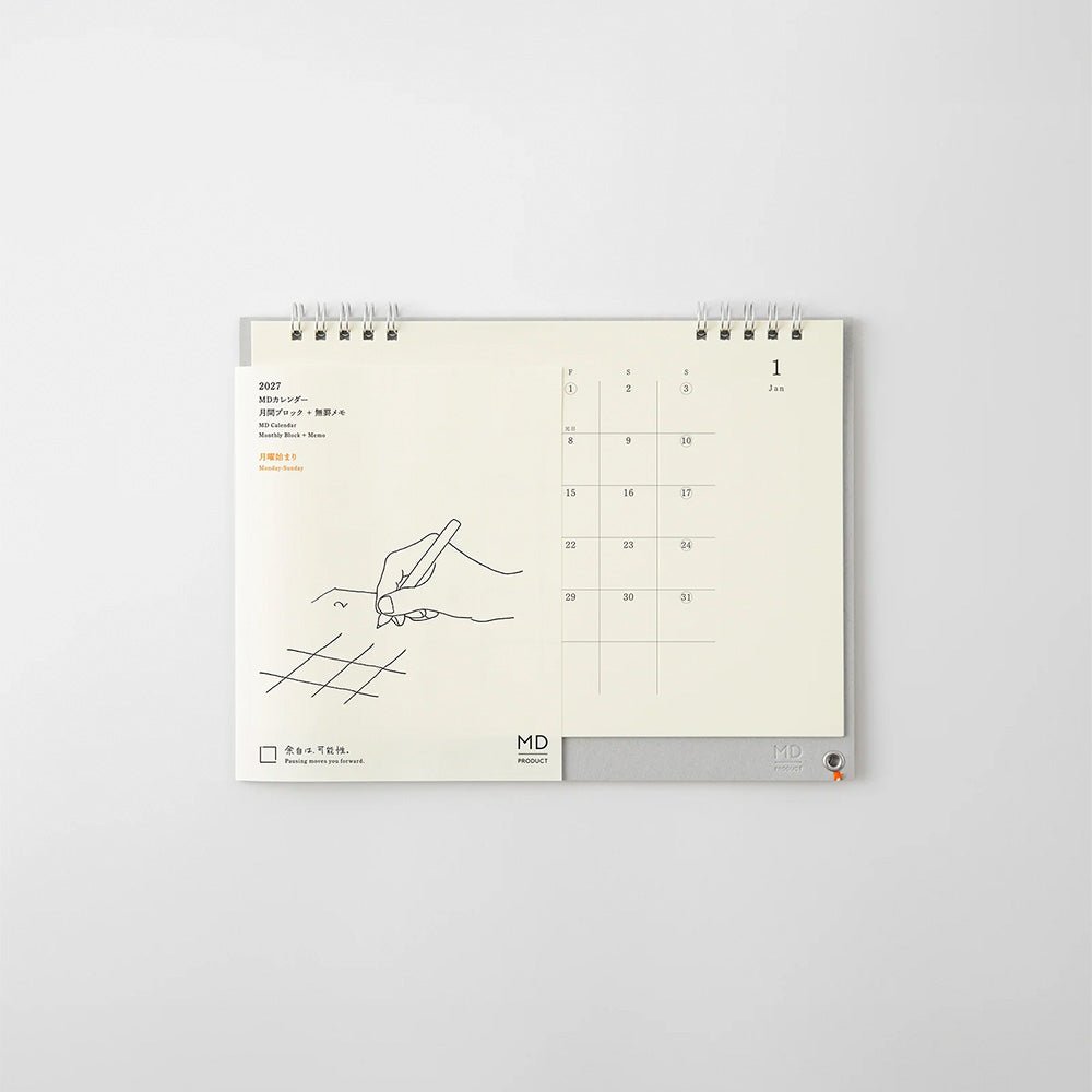 MD Calendario de Escritorio Mensual 2027