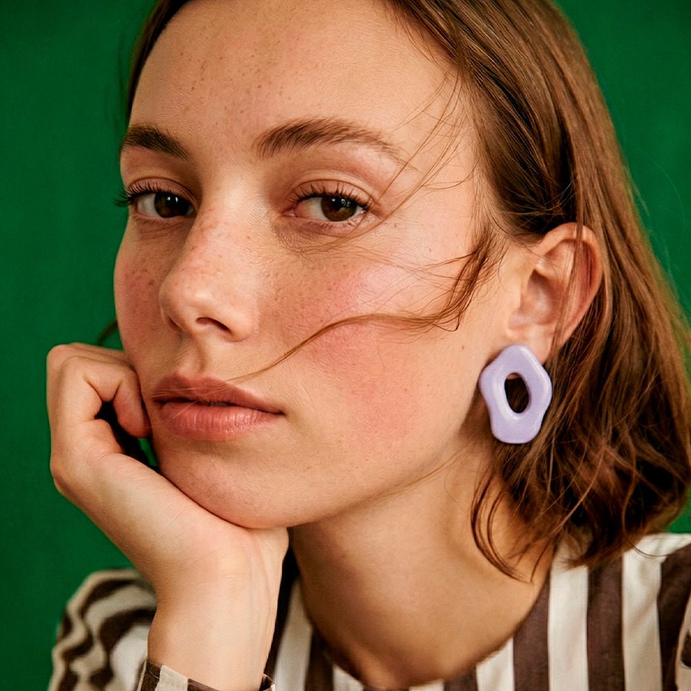Pendientes Oval Lavender