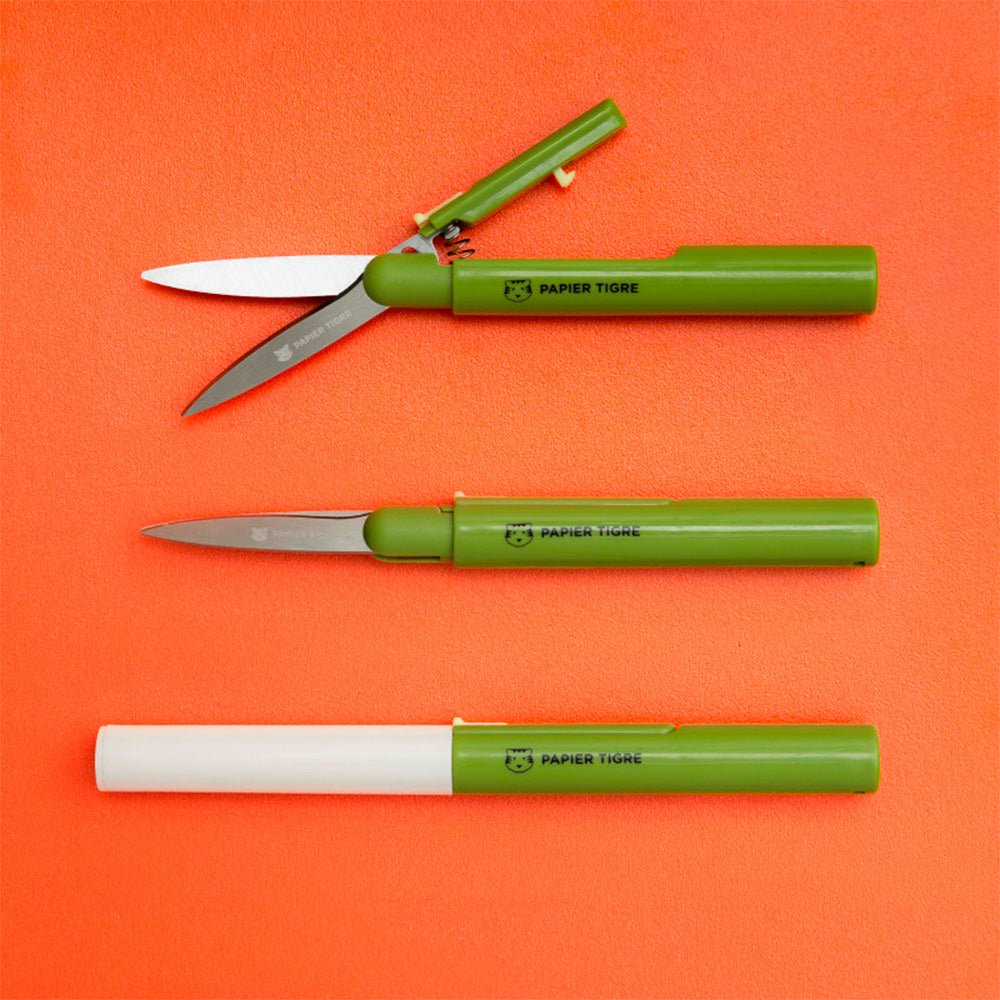 Pocket Scissors Olive Moon