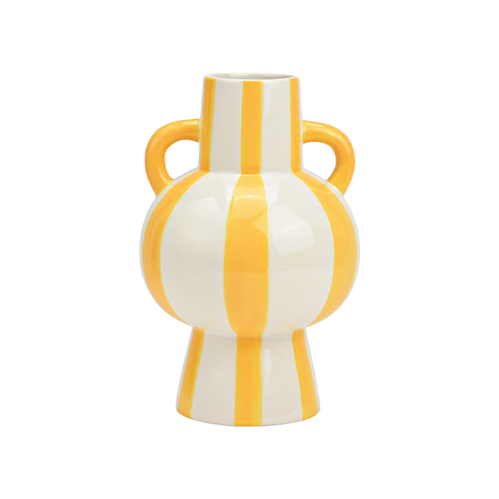 Vase Strips Yellow White