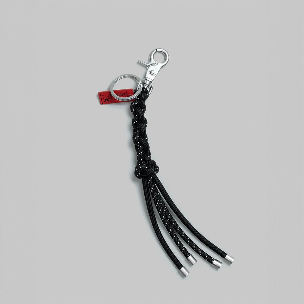 Porte-clés Sinnet noir réfléchissant