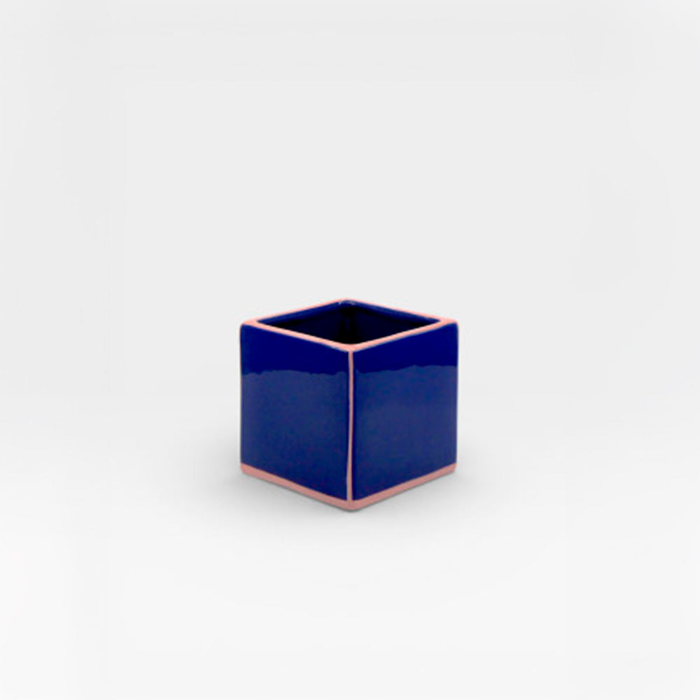 Jarrón Tile Simple Azul / Rosa