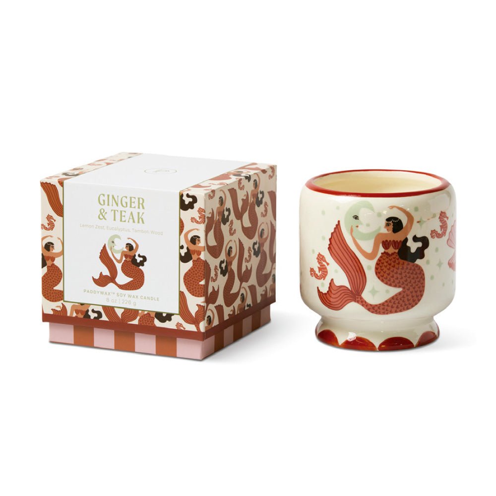 Jengibre y Teca Vela Perfumada de Cera de Soja