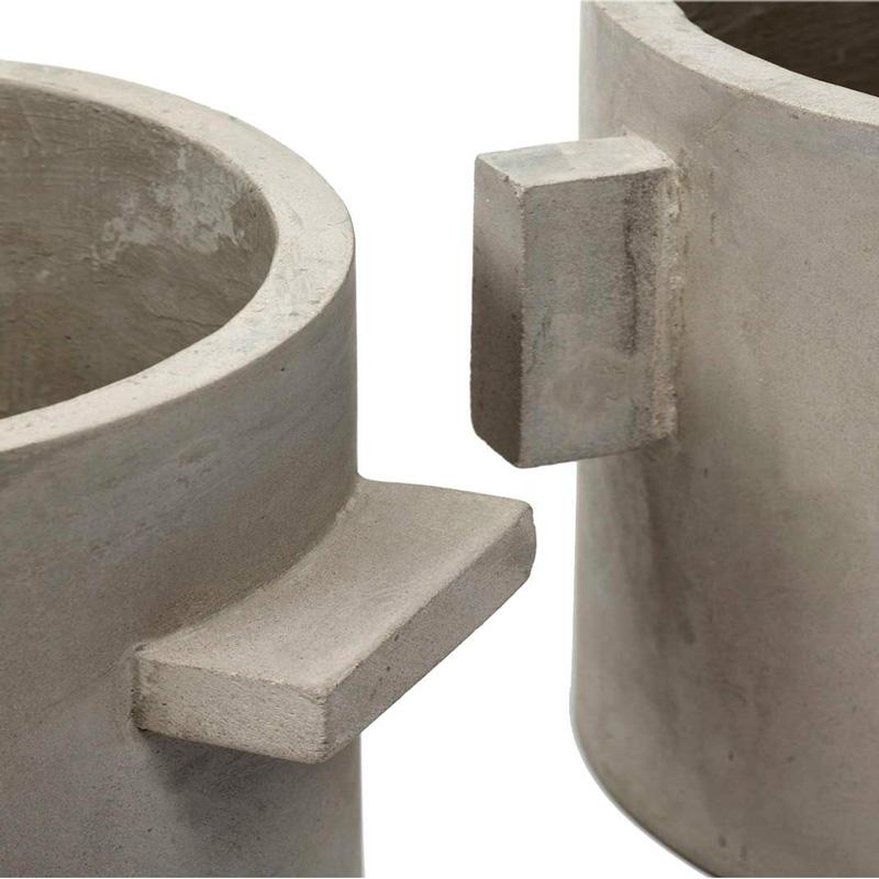 Macetero Cemento Rond Naturel S 15 x 15
