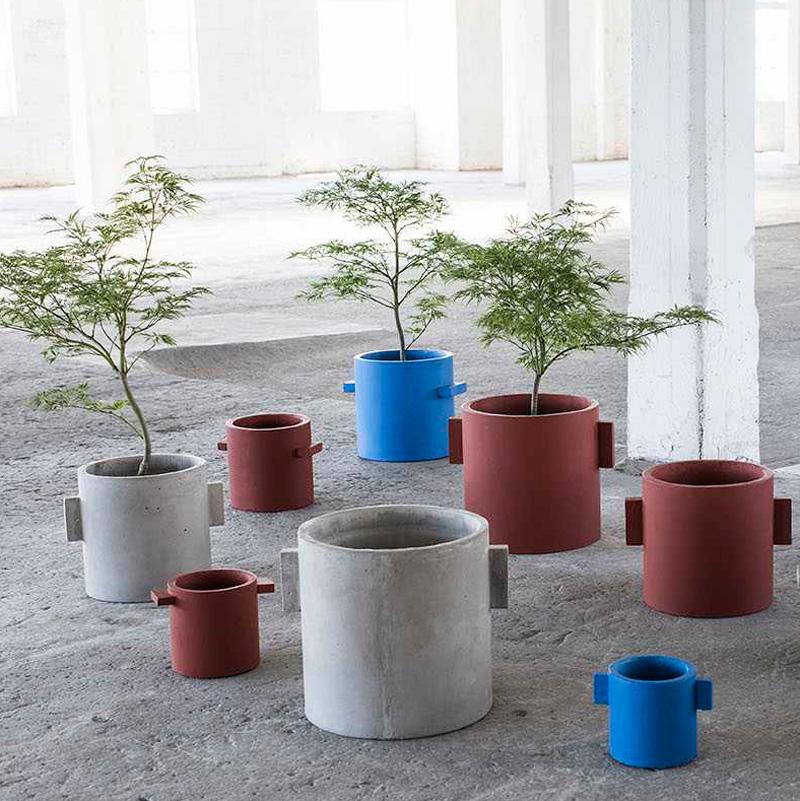 Pot Concrete Rond Naturel S 13x13