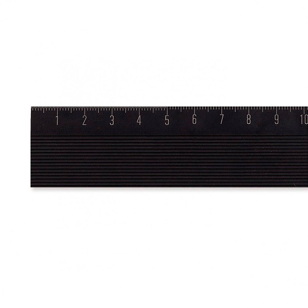 Règle Aluminium 30cm Antidérapante Noir